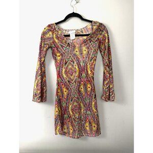 California Costume Psychedelic 70s Disco Dolly Dress XL Child Go Go Dancer